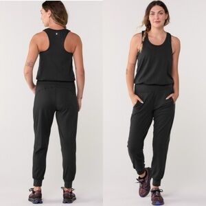SWEATY BETTY Yoga Jogger Jumpsuit Black Size Medium